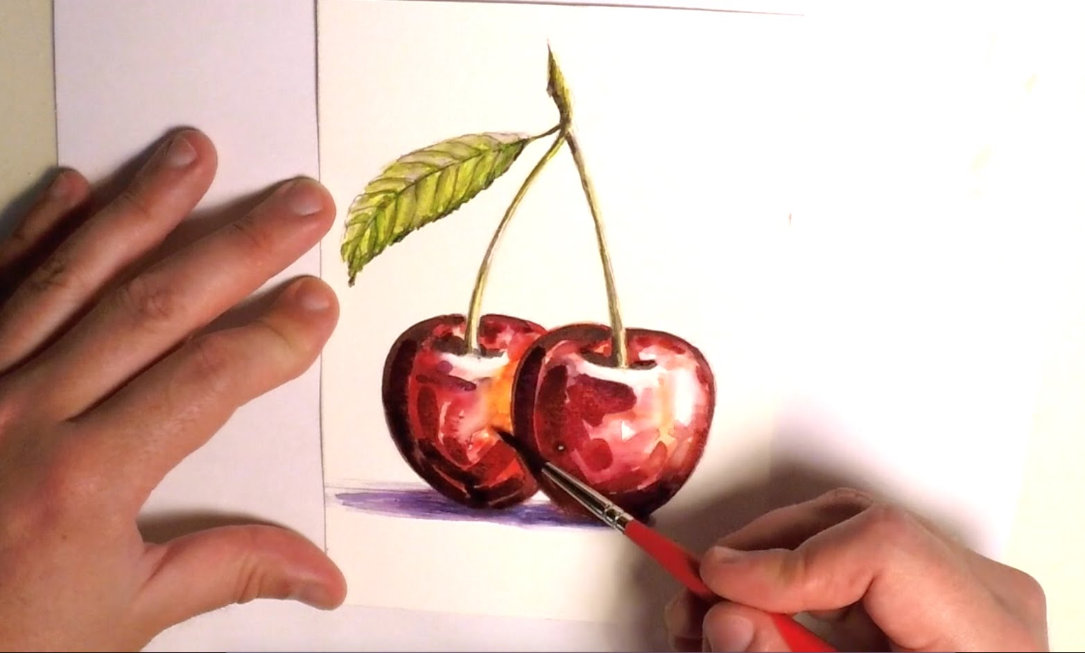 1565x943 How To Paint A Cherry In Watercolor - Cherry Painting
