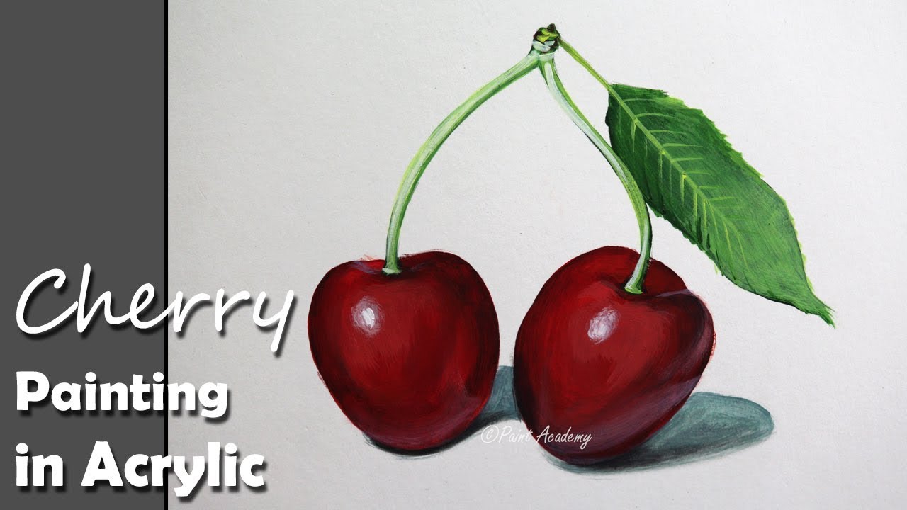 1280x720 How To Paint Cherries In Acrylic - Cherry Painting