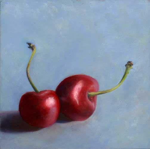 503x500 Luscious Fruits Of The Summer Jo Bradney Still Life Oil - Cherry Painting