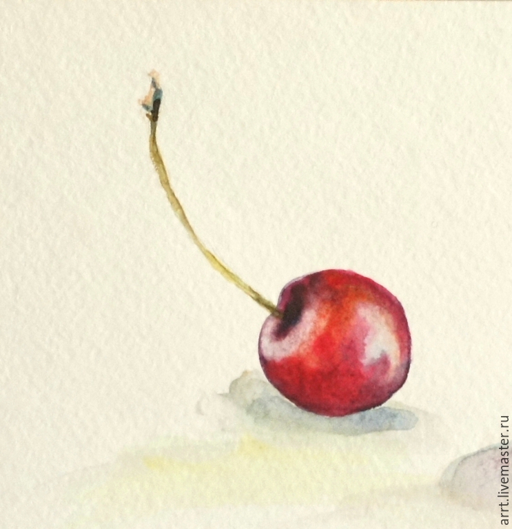 743x768e Berry Cherry Painting Watercolor Shopline - Cherry Painting