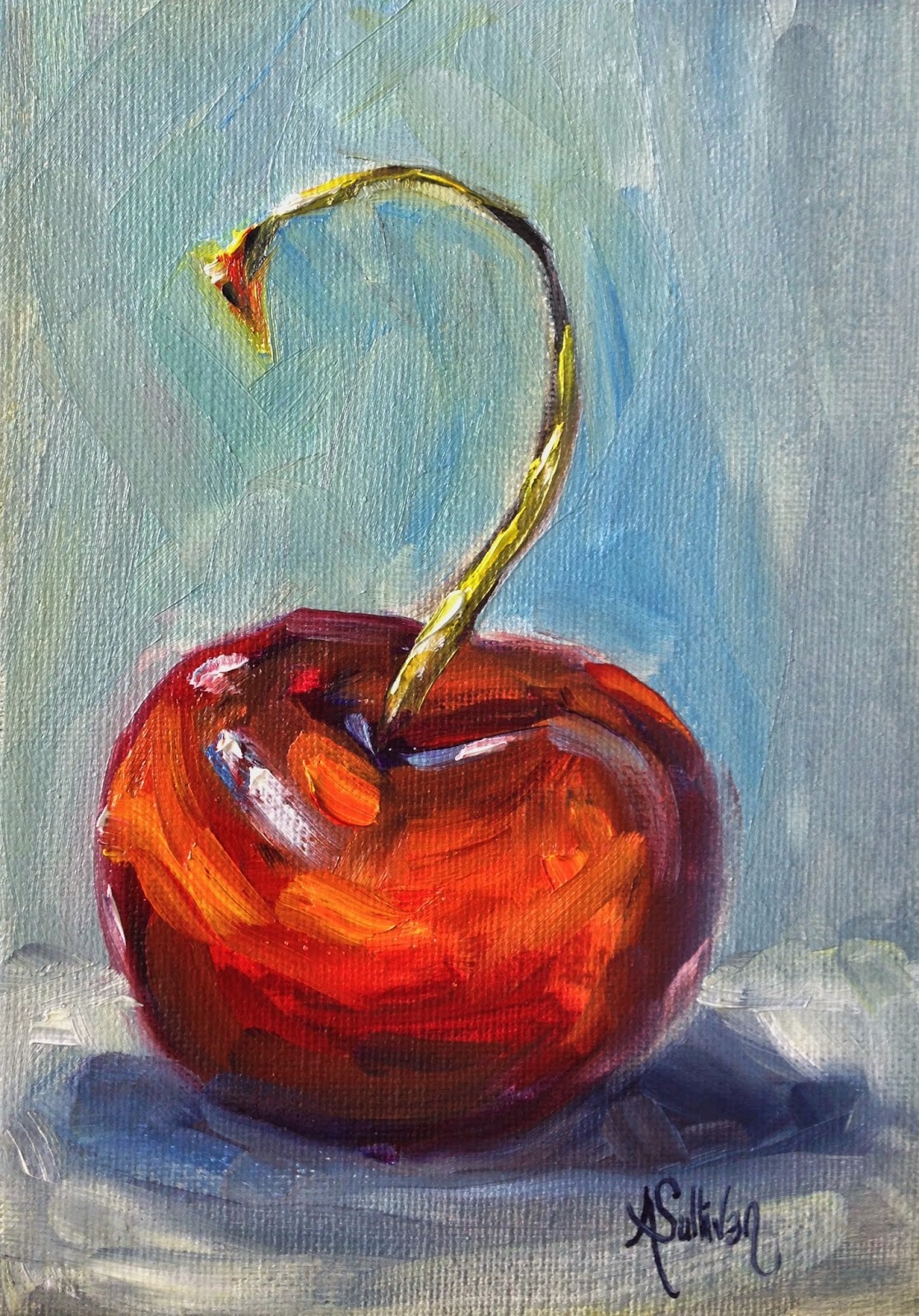 1117x1600 Through The Eyes Of An Artist Cherry Changa Cherry Painting By - Cherry Painting