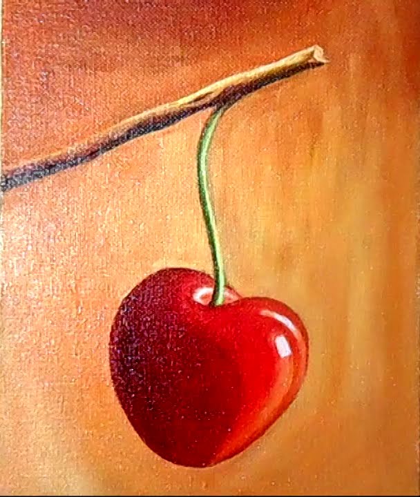 608x720 Oil Painting For Beginners Painting Still Life Painting - Cherry Painting