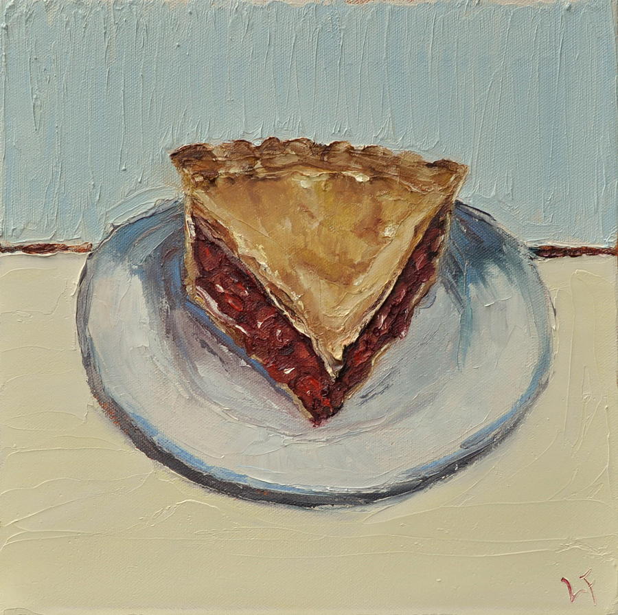 900x895 Cherry Pie Painting By Lindsay Frost - Cherry Pie Painting