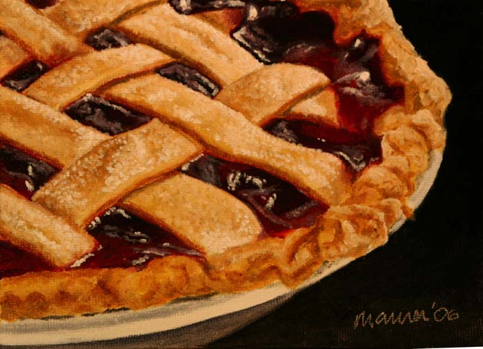 700x506 A Painting A Day Miniature Masterpieces - Cherry Pie Painting