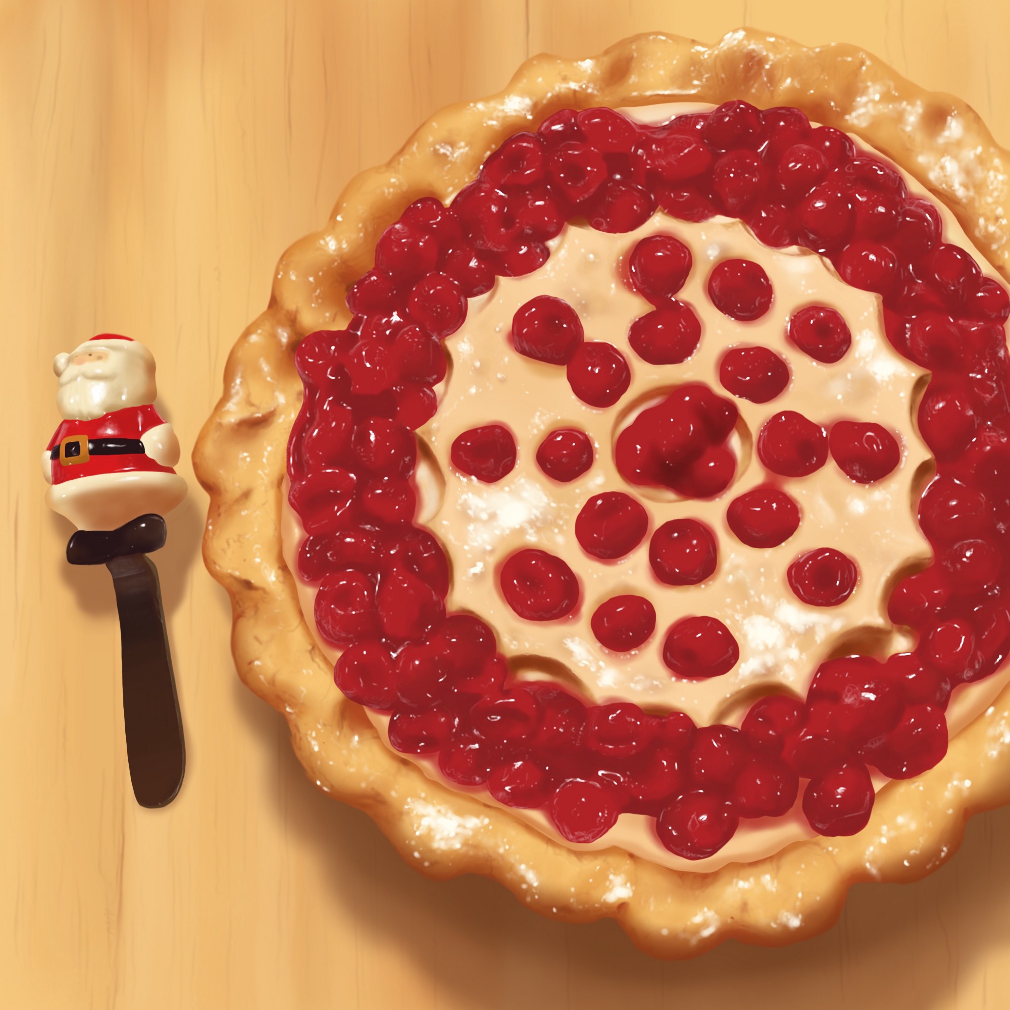 2000x2000 Mom's Cherry Pie Digital Painting Steve Isaacs The Works - Cherry Pie Painting