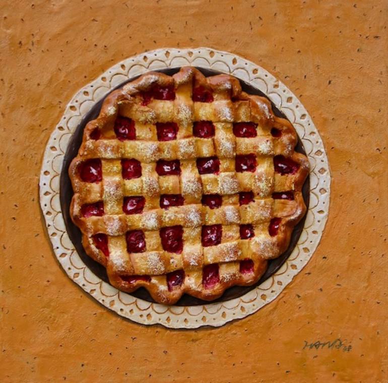 770x761 Saatchi Art Cherry Pie Painting By Hana Jung - Cherry Pie Painting