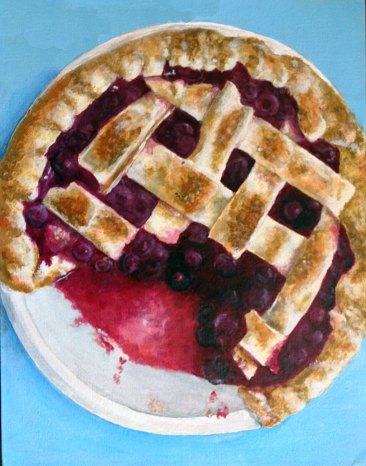 1257x1600 Trackside Scenery Another Cherry Pie - Cherry Pie Painting