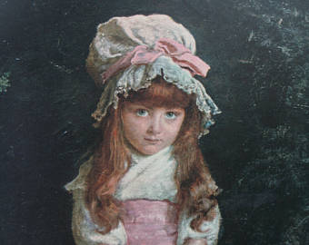 340x270 1886 Victorian Print Sir John Everett Millais Bubbles - Cherry Ripe Painting