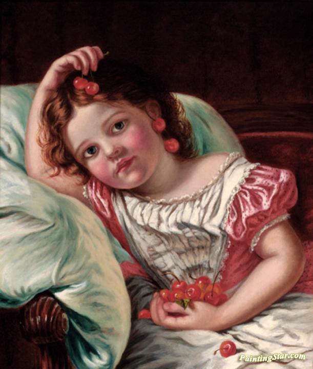 611x720 Cherry Ripe Artwork By Sophie Anderson Oil Painting Amp Art Prints - Cherry Ripe Painting