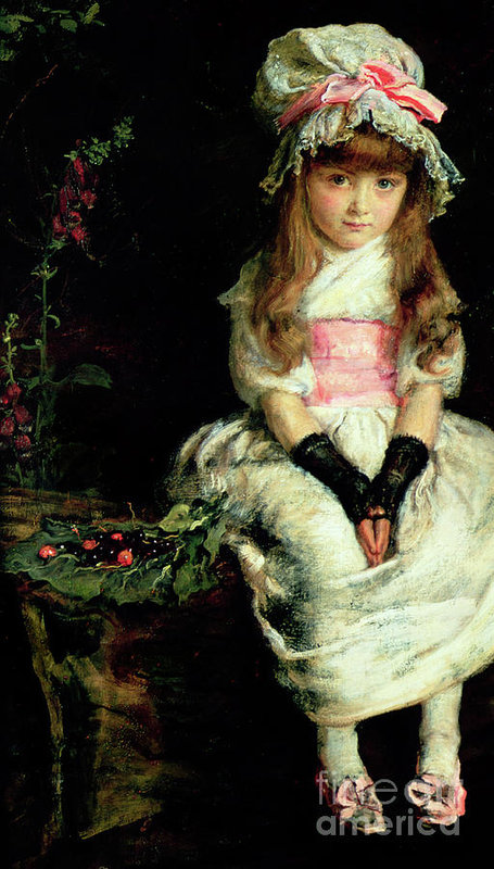 455x800 Cherry Ripe Detail Poster By John Everett Millais - Cherry Ripe Painting
