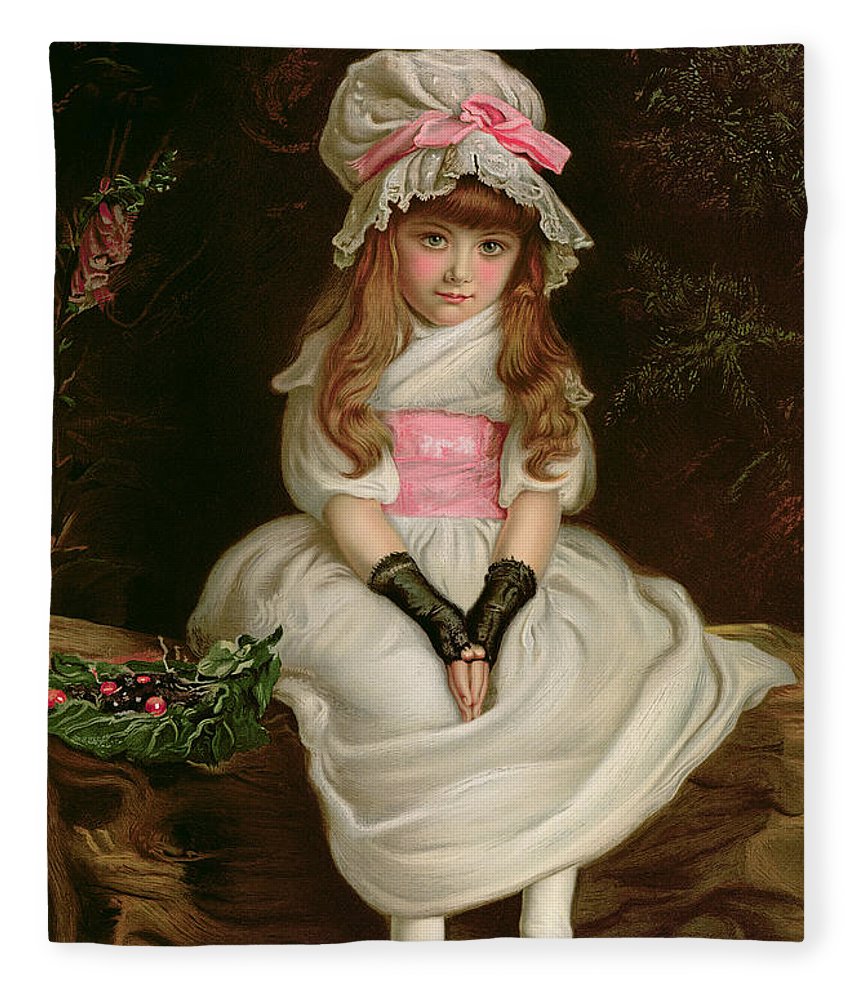 860x1000 Cherry Ripe Fleece Blanket For Sale By Sir John Everett Millais - Cherry Ripe Painting