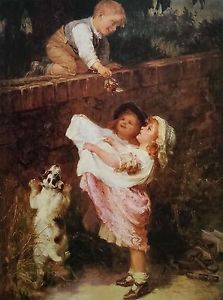 223x300 Victorian Style Print Cherry Ripe By Frederick Morgan Children - Cherry Ripe Painting