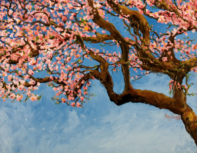 Cherry Tree Painting at PaintingValley.com | Explore collection of ...