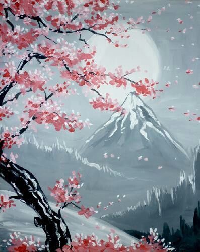 397x500 Simi Cherry Blossoms - Cherry Tree Painting