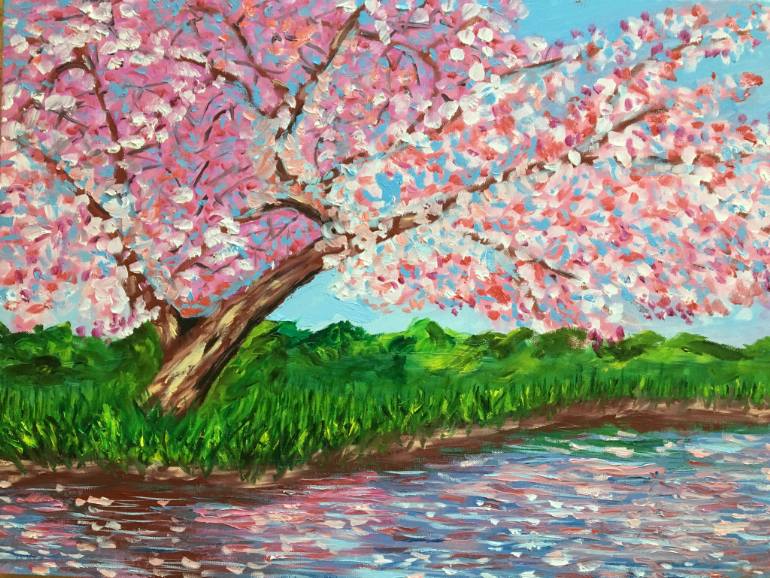 770x578 Saatchi Art Old Cherry Tree Painting By Bill Neary - Cherry Tree Painting