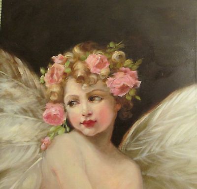 400x384 Luvable Friends Printed Fleece Blanket, Birds Cupid - Cherub Angel Painting
