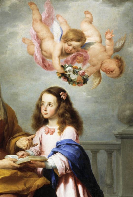 540x802 Murillo. Detail From Saint Anne And The Virgin, 1655. - Cherub Angel Painting