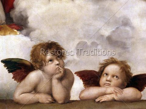 480x360 Royalty Free Pictures Of Guardian Angels Amp Archangels - Cherub Angel Painting