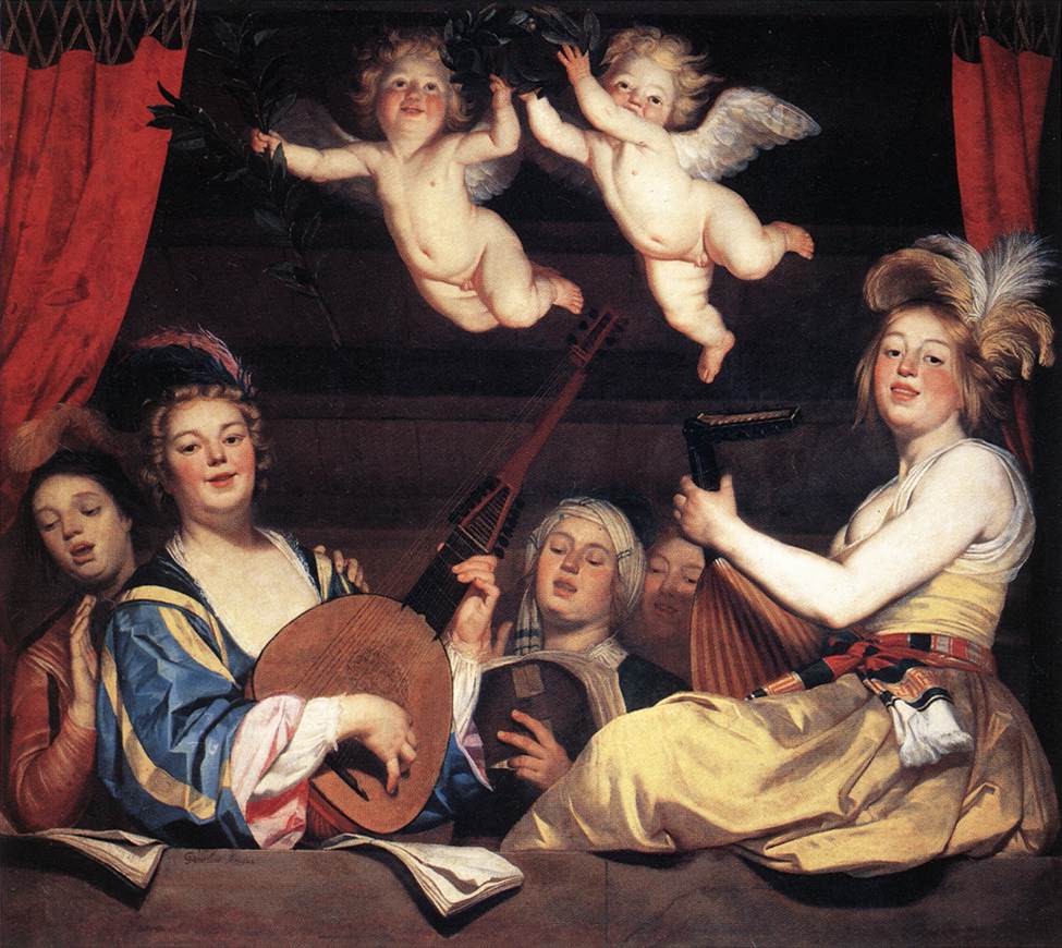 975x870 It's About Time More Paintings By Gerrit Van Honthorst (Dutch - Cherub Painting Michelangelo