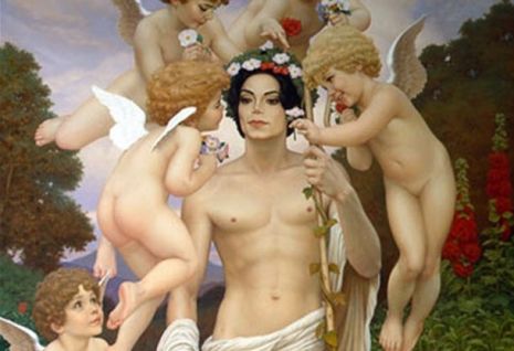 465x318 Titled This Oil Painting By David Nordahl Depicts - Cherub Painting Michelangelo