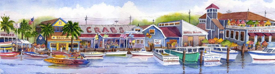 937x254 Chesapeake Watercolors By Dave Murphy Limited Edition Watercolor - Chesapeake Bay Painting