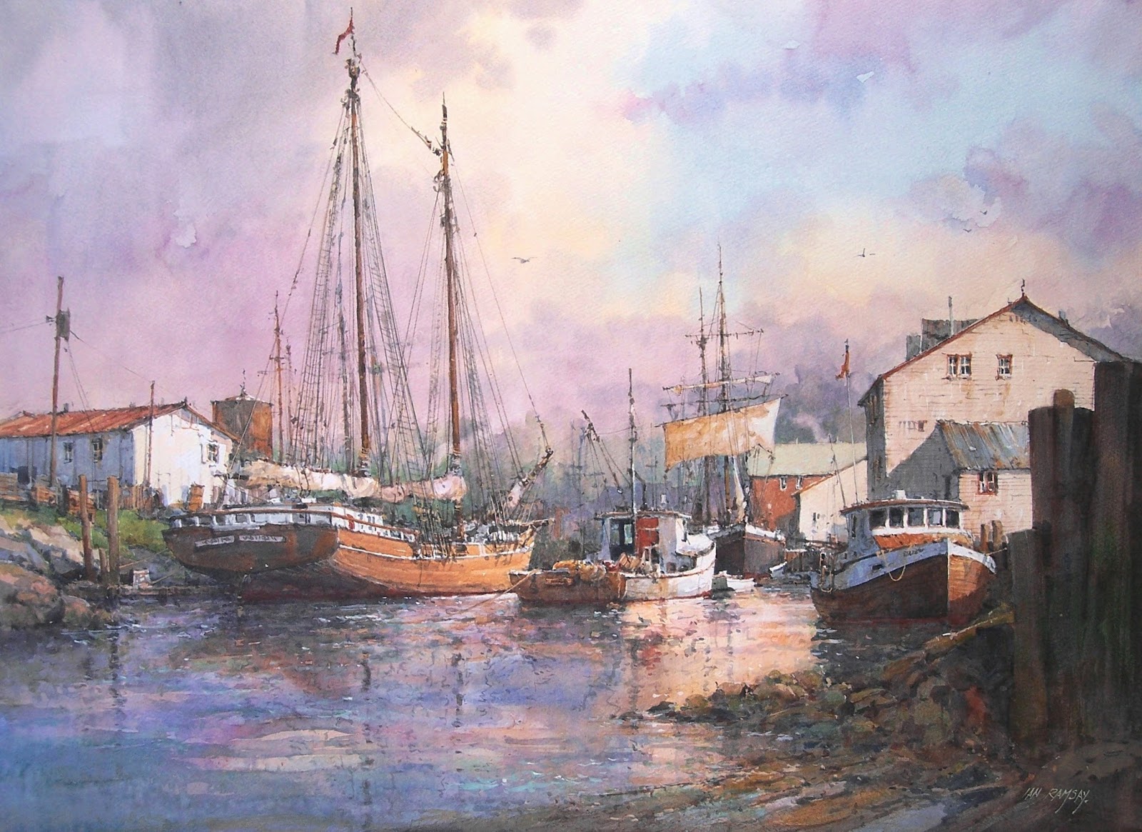 1600x1165 Ian Ramsay Watercolors Here Are A Selection Of The Paintings I - Chesapeake Bay Painting