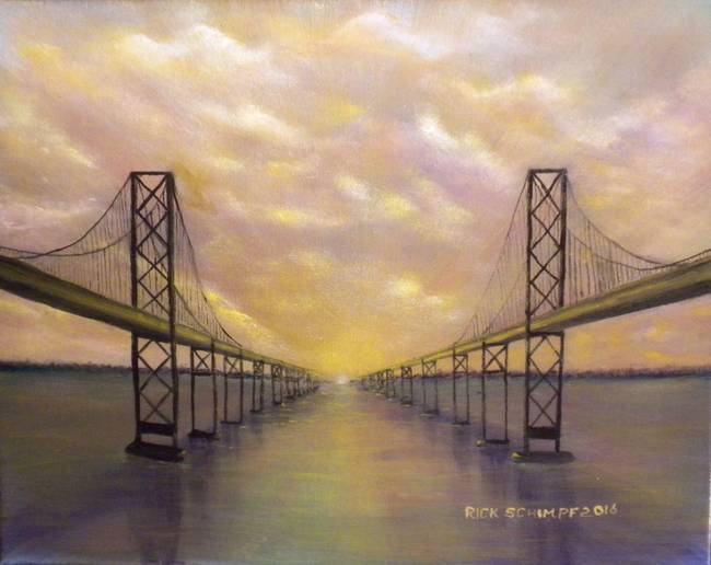 650x516 Stunning Chesapeake Bay Acrylic Painting Reproductions For Sale - Chesapeake Bay Painting
