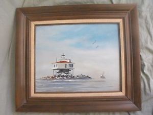 300x225 Will Haddon Kent Island Chesapeake Bay Maryland Lighthouse Oil - Chesapeake Bay Painting