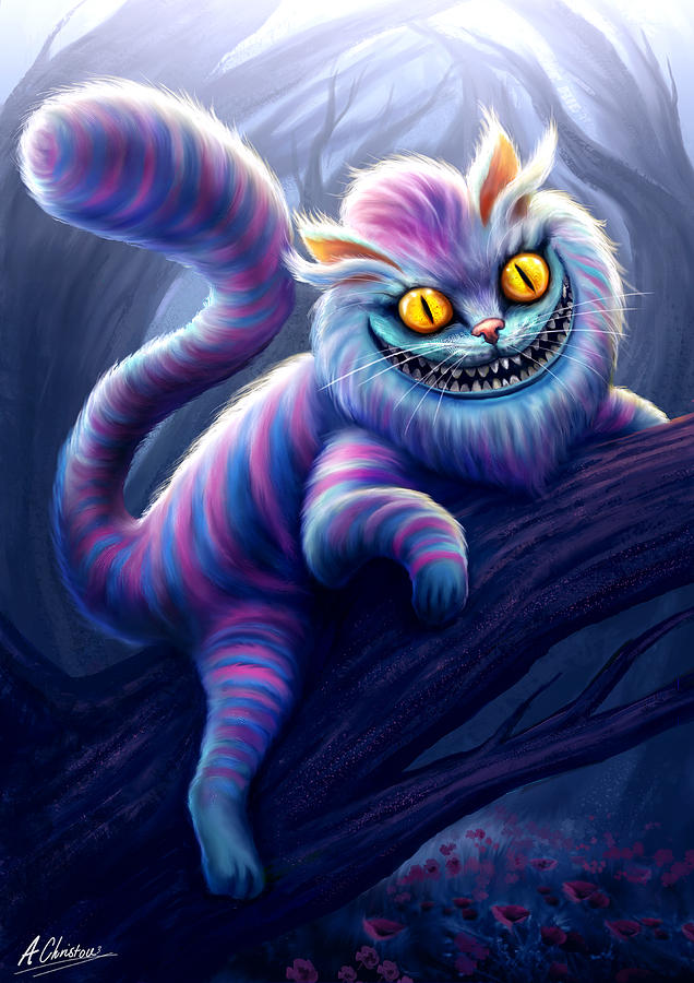 636x900 Cheshire Cat Painting By Anthony Christou - Cheshire Cat Painting
