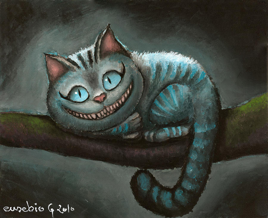 900x730 Cheshire Cat Painting By Eusebio Guerra - Cheshire Cat Painting