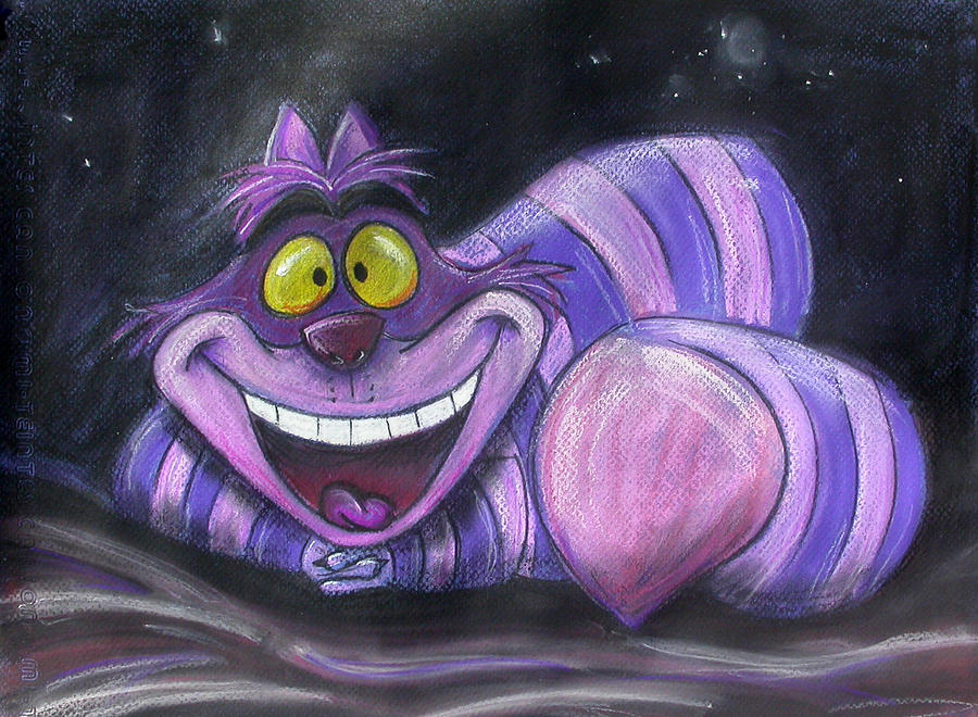 900x660 Cheshire Cat Pastel By Andrew Fling - Cheshire Cat Painting