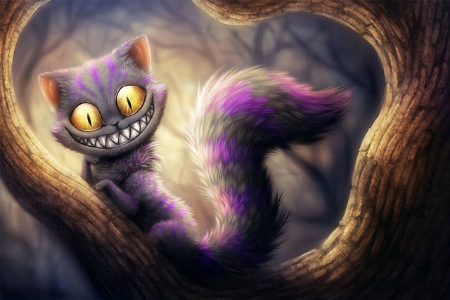 640x427 Painting Rhinestones Plastic Crafts Diy Diamond Painting Cheshire - Cheshire Cat Painting