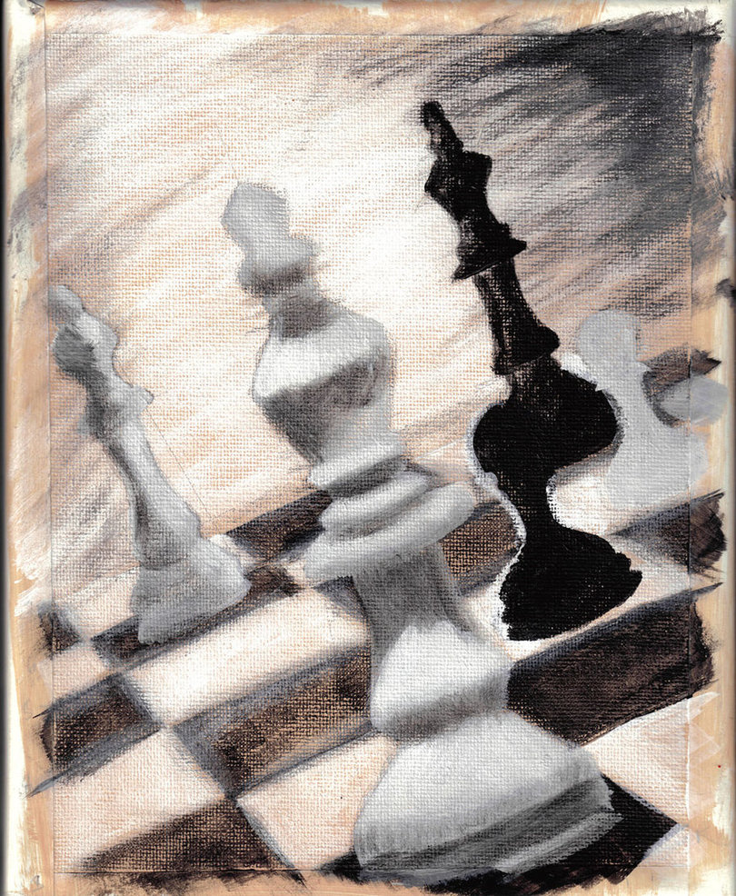 810x986 Chess Painting By Ravenshadowed - Chess Painting