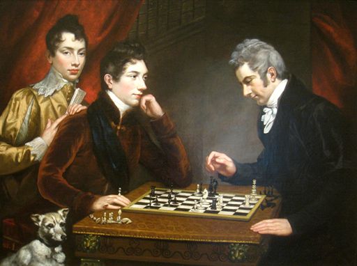 512x382 Goddesschess A Fascinating Chess Painting - Chess Painting