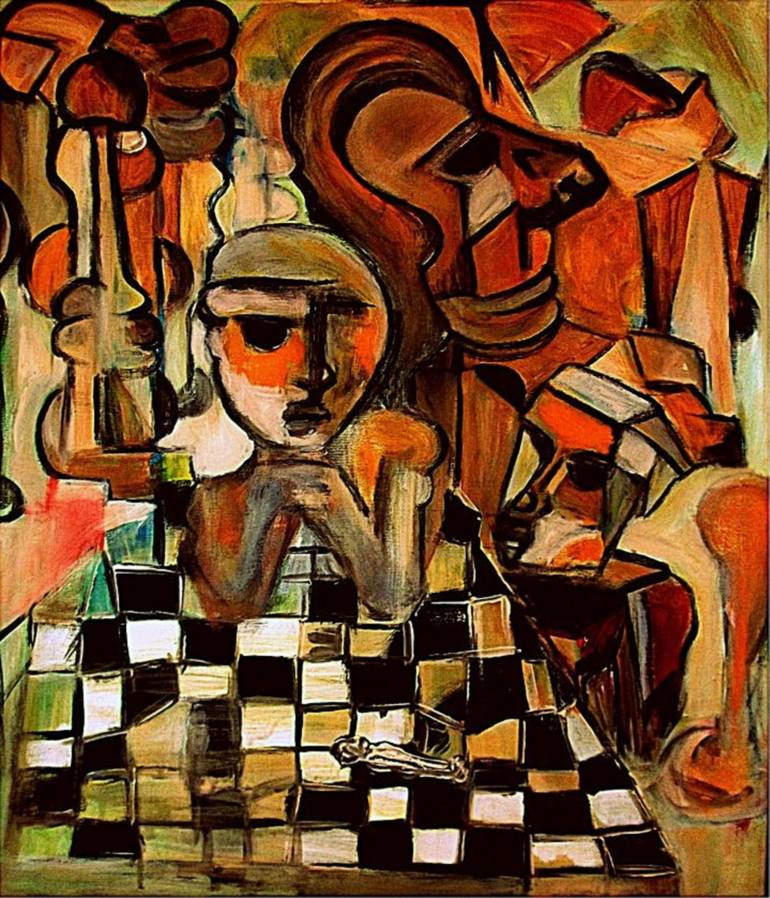 770x898 Saatchi Art Chess Painting By Iulia Sirbu - Chess Painting