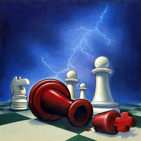 449x450 Stock Illustration - Chess Piece Painting