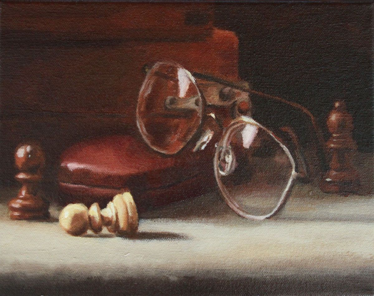 1200x951 Oil Paintings Of Chess Oil And Pen Paintings, Writings, Life - Chess Piece Painting