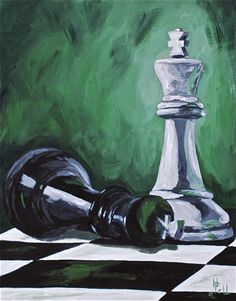 Chess Piece Painting at PaintingValley.com | Explore collection of ...