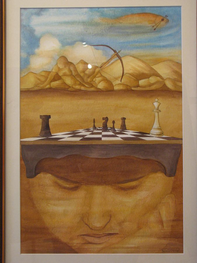 675x900 Chess Board Painting By Dhananjay Rathore - Chess Piece Painting