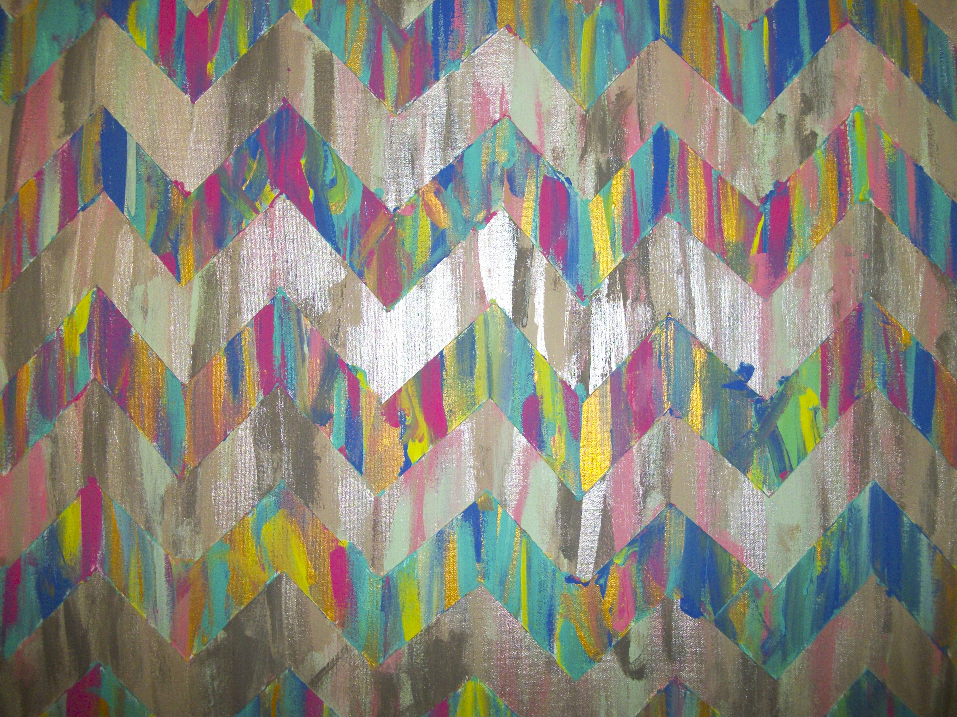4000x3000 Craftiness The Chevron Painted Canvas Housegirlhaley - Chevron Painting