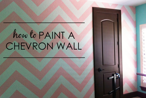500x336 How To Paint A Chevron Wall - Chevron Painting