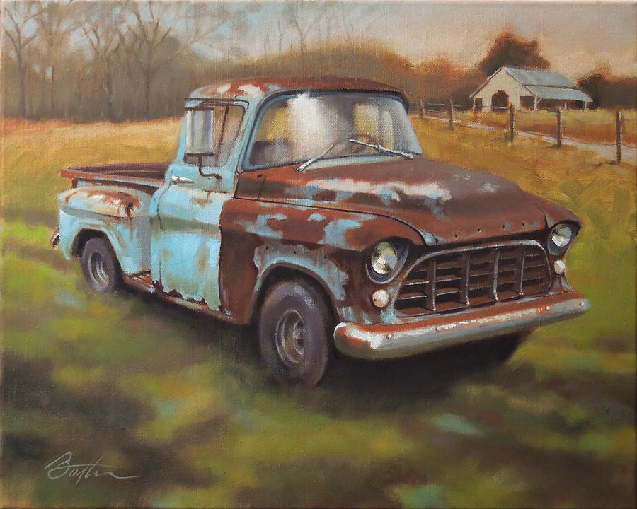 900x720 55 Chevy Truck Painting By Todd Baxter - Chevy Truck Painting