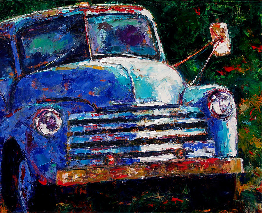 900x732 Old Chevy Truck Painting By Debra Hurd - Chevy Truck Painting
