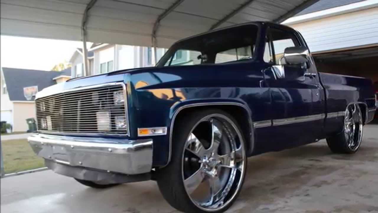 1280x720 Whipaddict 84' Chevy Silverado Short Bed On Donz 28s, Custom - Chevy Truck Painting