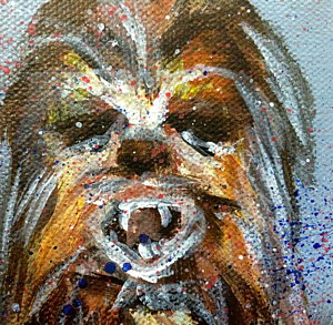 300x293 Chewbacca Painting By Mary Gallagher Stout - Chewbacca Painting