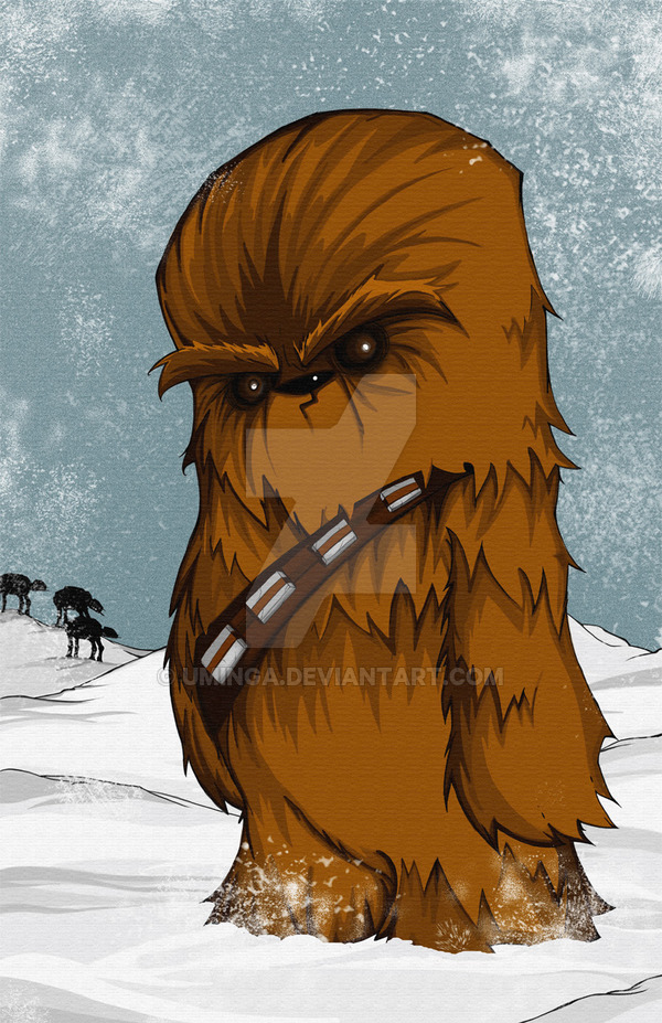 600x927 Chewbacca The Wookie By Uminga - Chewbacca Painting