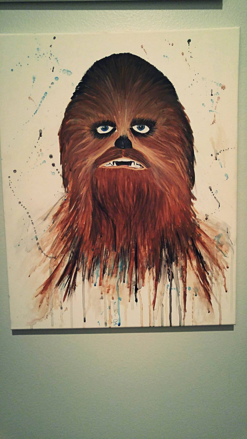 844x1500 Custom Star Wars Chewbacca Painting - Chewbacca Painting
