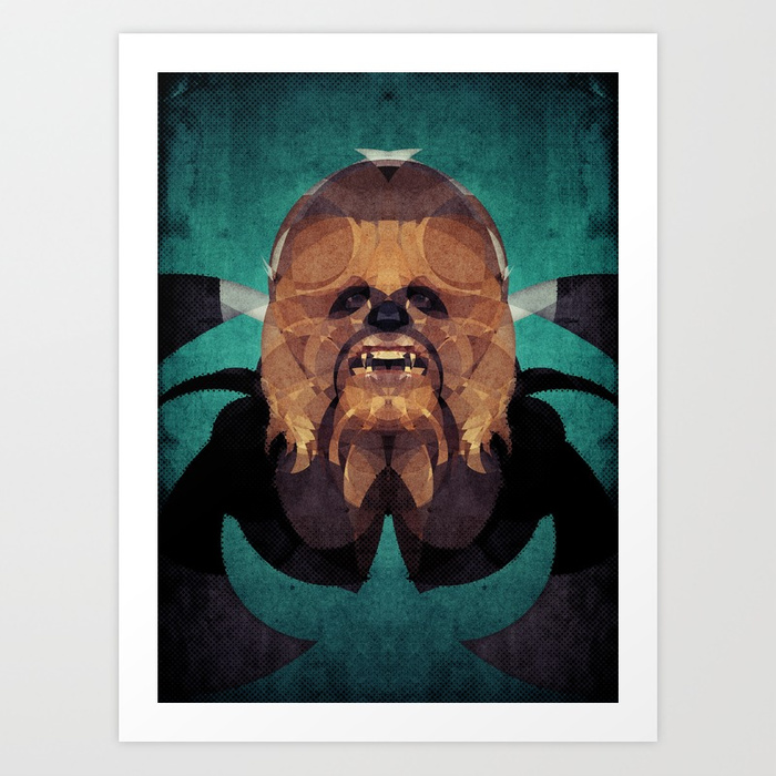 700x700 Chewbacca Art Print By Lazylaves Society6 - Chewbacca Painting