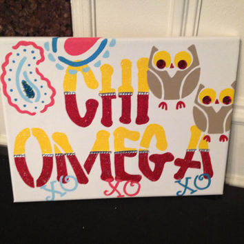 354x354 Shop Greek Painting On Wanelo - Chi Omega Painting