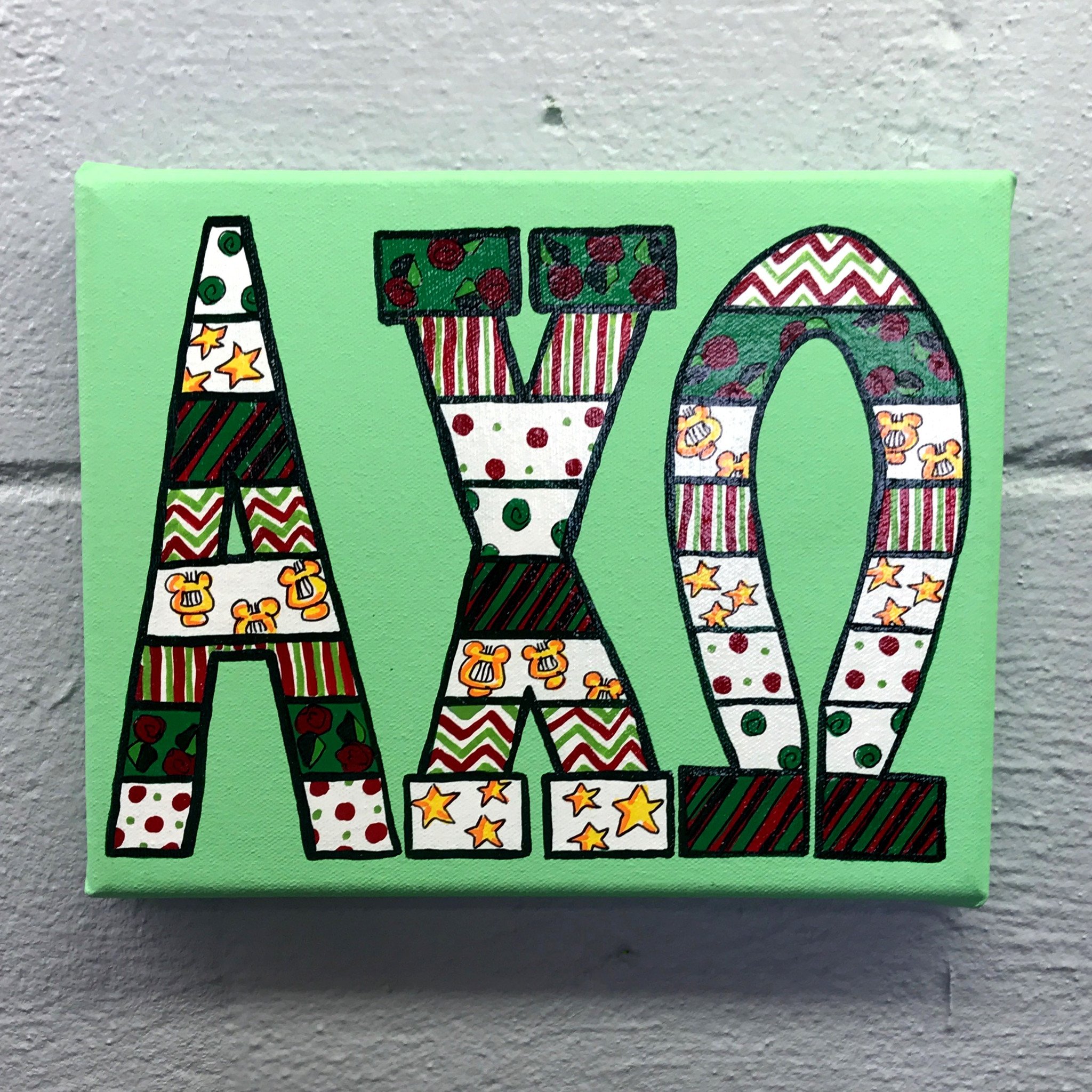2048x2048 Tribal Painted Canvas - Chi Omega Painting
